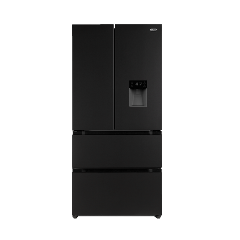 Defy DFF440 492L Premium Black Brushed Metal French Door Refrigerator