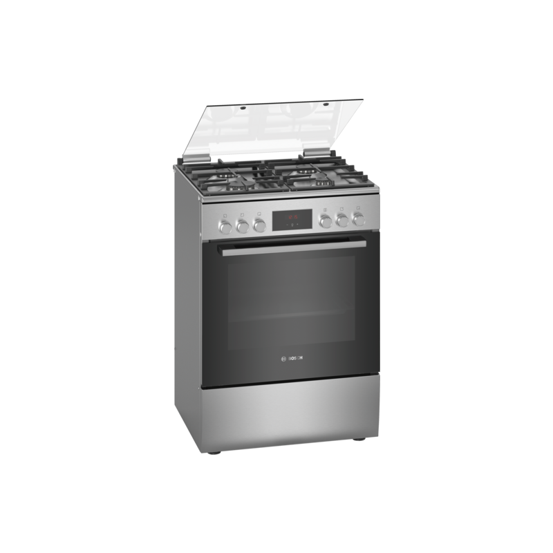 Bosch HXQ38AE50M 600mm Stainless Steel 4 Burner Gas/Electric Freestanding Oven