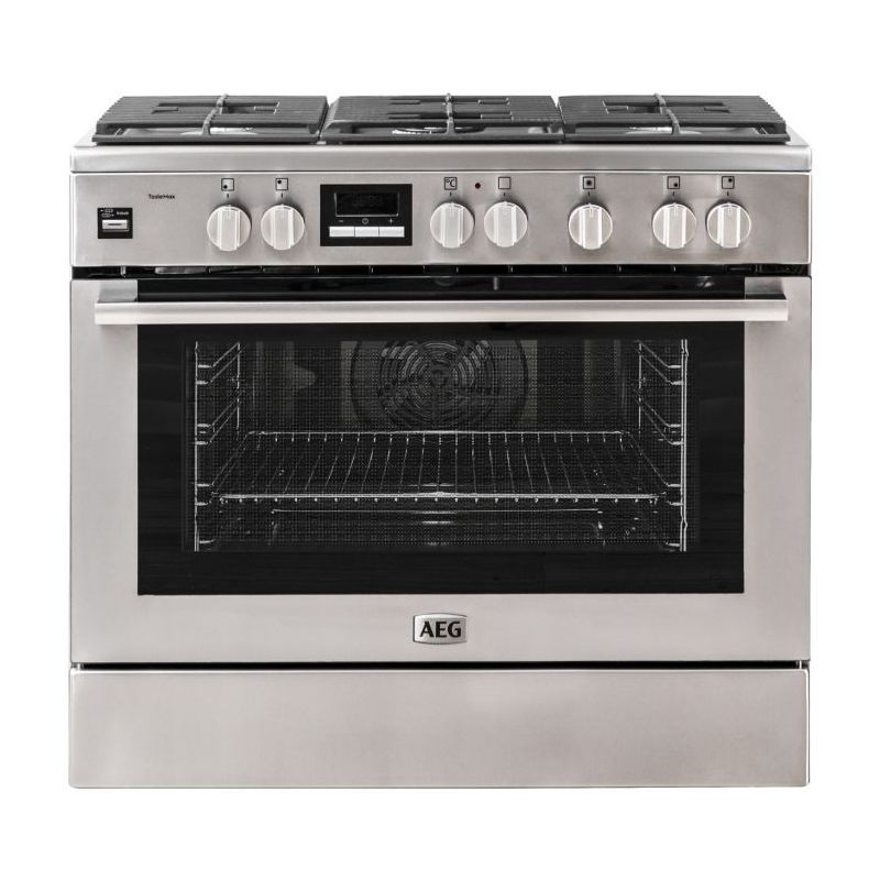 AEG CKB943Z5CM 900mm Stainless Steel 5 Burner Gas / Electric Free