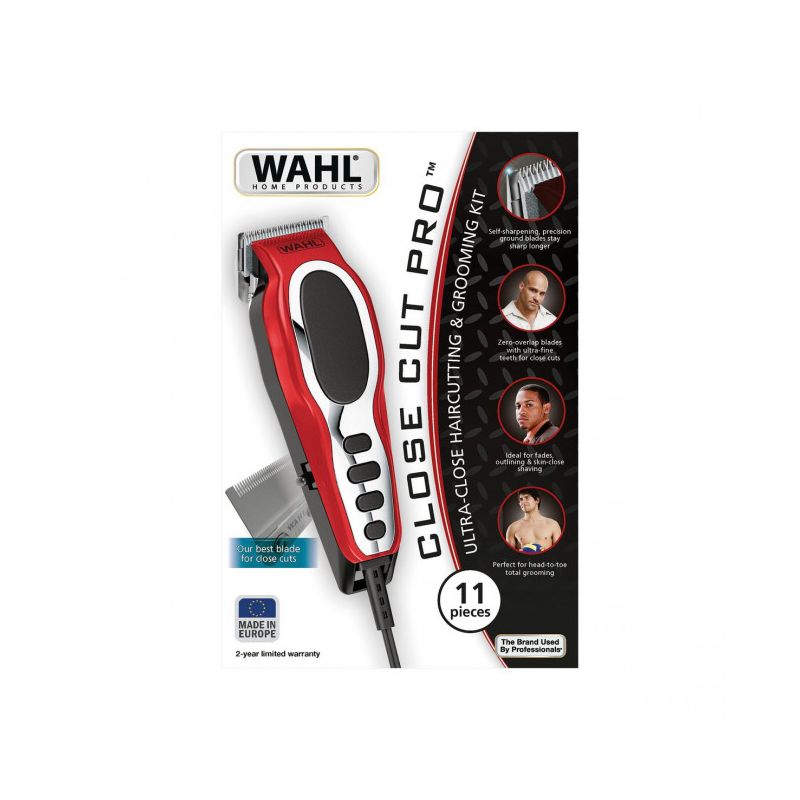 Wahl 11 Piece Red Close Cut Pro Men s Hair Clipper 20105 0465