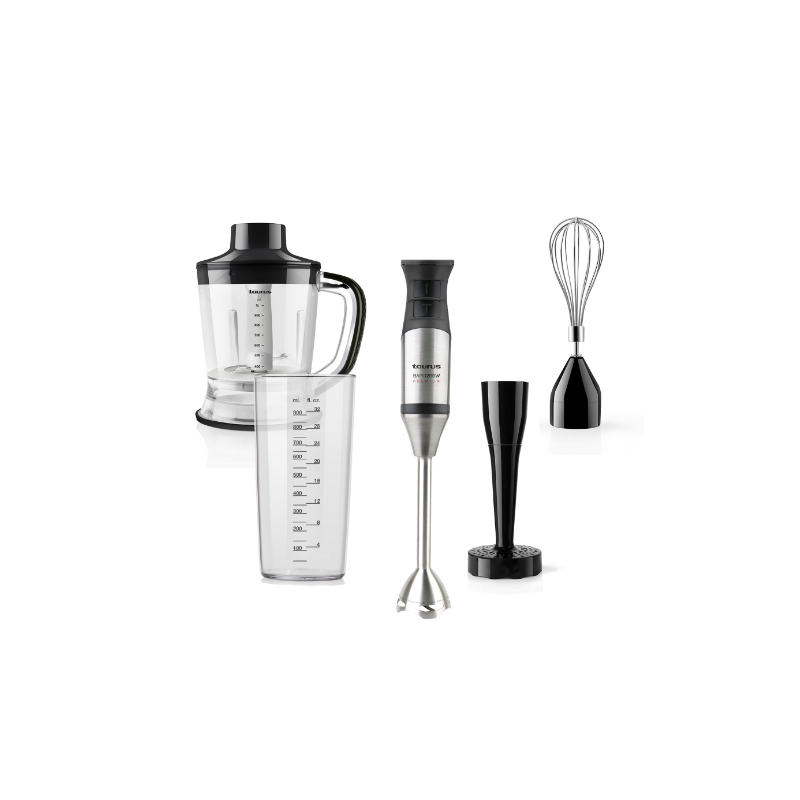 Taurus Stick Blender With Accessories Stainless Steel Black 20 Speed