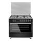 Ferre 90x60cm Premium Matt Black Gas/Electric Free Standing Cooker - F9S60E6.PIB