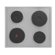 Defy 60cm Stainless Steel 4 Plate Solid Hob - DHD333