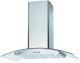 Defy 900mm Stainless Steel Island Curved Glass Extractor - DCH323