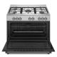 Defy DGS904 900mm Inox 5 Burner Gas/Electric New York Series Freestanding Oven