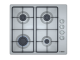 Bosch PBP6C5B62M 600mm Stainless Steel 4 Burner Gas Hob with Integrated Controls