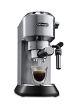 Delonghi Metallic Dedica Pump Driven Espresso Maker & Milk Frother - 0132106219 EC685