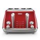 De'Longhi CTOC4003.R 4 Slice Tokyo Red Icona Capitals Toaster
