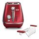 De'Longhi CTI2103.R 2 Slice Glamour Red Distinta Flair Toaster