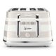 De'Longhi 4 Slice Graceful White Avvolta Class Toaster - CTAC4003.W