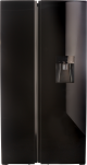 Defy 496L Black Glass Side-By-Side Fridge - DFF456