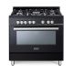 Elba 90cm Black Classic Lite 5 Burner Gas Cooker with Electric Oven - 01/9CX 827B1