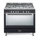 Elba Black 90cm Fusion 5 Burner Gas Cooker with Electric Oven - 01/9FX 827B