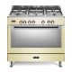 Elba Cream 90cm Fusion 5 Burner Gas Cooker with Electric Oven - 01/9FX 827C