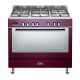 Elba Red 90cm Fusion 5 Burner Gas Cooker with Electric Oven - 01/9FX 827R
