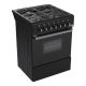 Totai Black 60cm 4 Burner Gas stove with Electric Oven - 03/T700EB