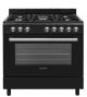 Elba 90cm Black 5 Burner Gas Stove with Gas Oven - 04/96CL828B