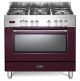 Elba 90cm Red Excellence Gas/Electric Cooker - 01/9S4EX937NR