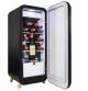 SnoMaster Black 14 Bottle Solid Door Single Zone Retro Wine Cooler - VT-19DBPRO