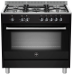 La Germania Rustica 90cm Gas Hob & Electric Oven Black - RUS95C61LDNE