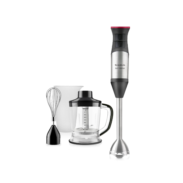 Taurus Stick Blender With Accessories Stainless Steel Black 20Speed 1200W Bapi  1200 Plus Inox - 916366